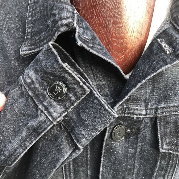 Reason Black Denim Jacket Mens Size Medium Apollo X RSN-1 Moto Style  NWOT - Picture 4 of 7